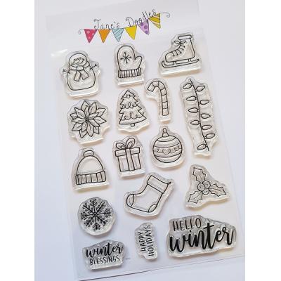 Jane's Doodles Clear Stamps - Winter Icons